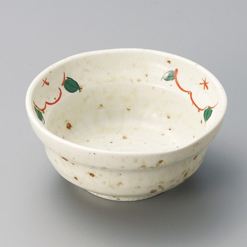 09014-131 白イラボ 赤絵花3.6小鉢|業務用食器カタログ陶里30号