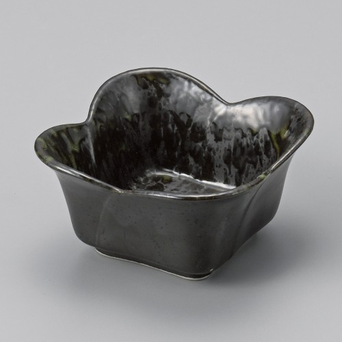 09916-311 緑天目四つ葉小鉢(中)|業務用食器カタログ陶里30号