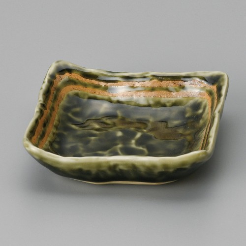10017-191 織部ライン角小鉢|業務用食器カタログ陶里30号