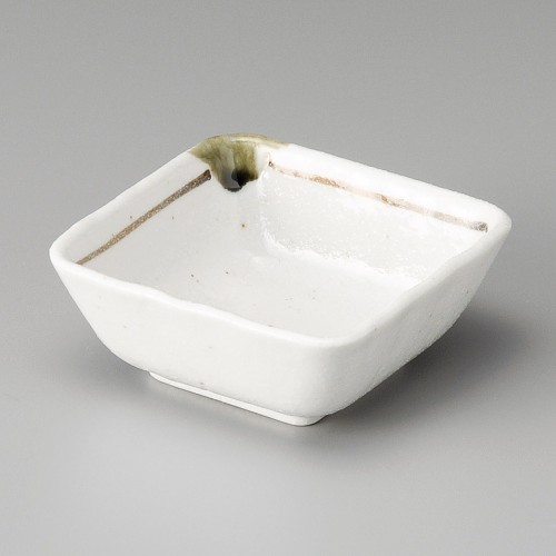 10022-09.151 志野茶ライン3.6角小鉢|業務用食器カタログ陶里30号