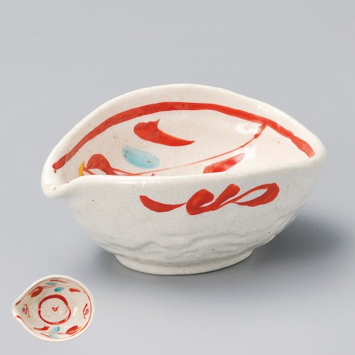 10515-031 赤絵花片口鉢|業務用食器カタログ陶里30号