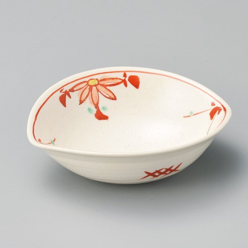 11434-321 赤絵花つなぎすげ傘小鉢(大)|業務用食器カタログ陶里30号