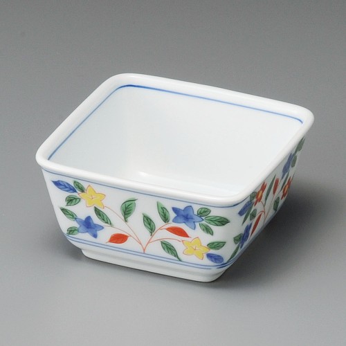 11610-231 万葉草花8.5㎝正角小鉢|業務用食器カタログ陶里30号