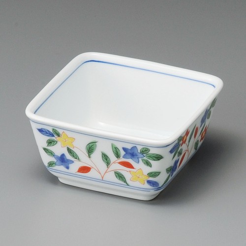 11611-231 万葉草花10㎝正角小鉢|業務用食器カタログ陶里30号