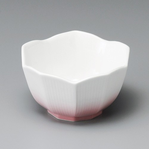 11726-051 ピンク吹十角小鉢(大)|業務用食器カタログ陶里30号