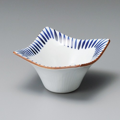 11755-311 藍十草花型小鉢(大)|業務用食器カタログ陶里30号