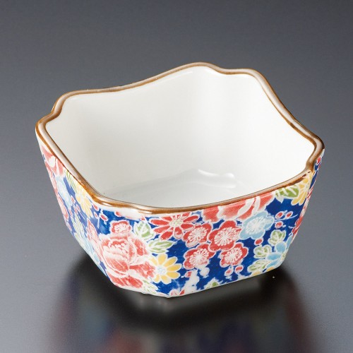 11934-671 藍花舞四押小鉢 大|業務用食器カタログ陶里30号
