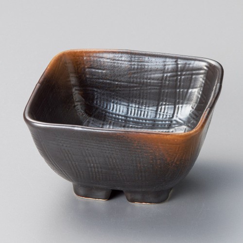 11943-131 やきしめ角小鉢(小)|業務用食器カタログ陶里30号