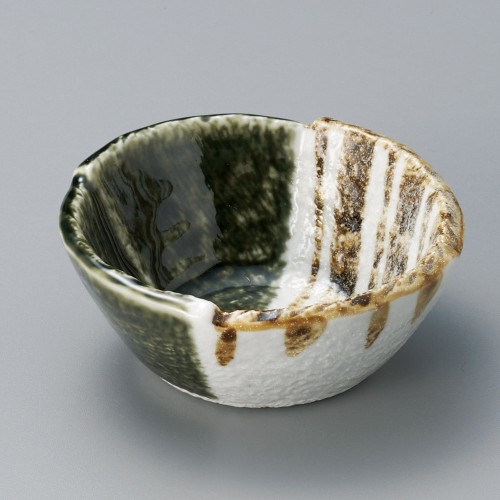11957-131 織部ストライプ3.0丸小鉢|業務用食器カタログ陶里30号