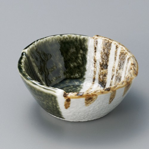 11958-131 織部ストライプ3.3丸小鉢|業務用食器カタログ陶里30号