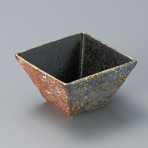 12032-401 黒耀赤金散し角小付 (大)|業務用食器カタログ陶里30号