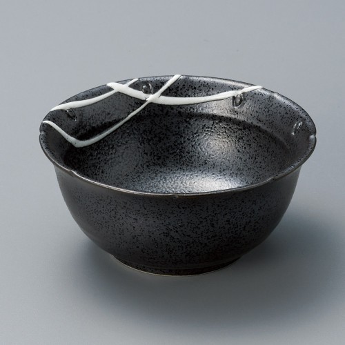 12047-251 黒結晶筆散し3.2小鉢|業務用食器カタログ陶里30号