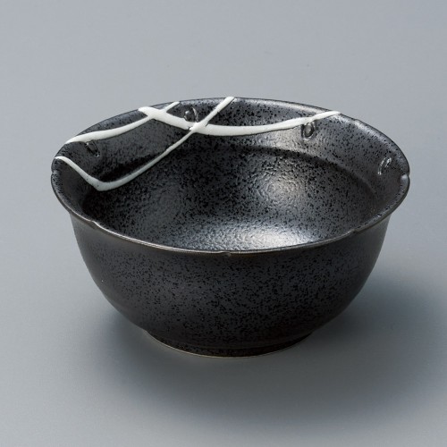 12048-251 黒結晶筆散し3.6小鉢|業務用食器カタログ陶里30号