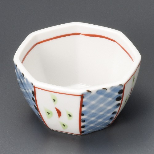 12614-461 赤入かすり3.0八角丼|業務用食器カタログ陶里30号
