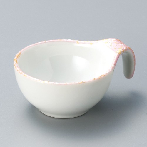 12712-401 ピンク金銀彩手付小付|業務用食器カタログ陶里30号
