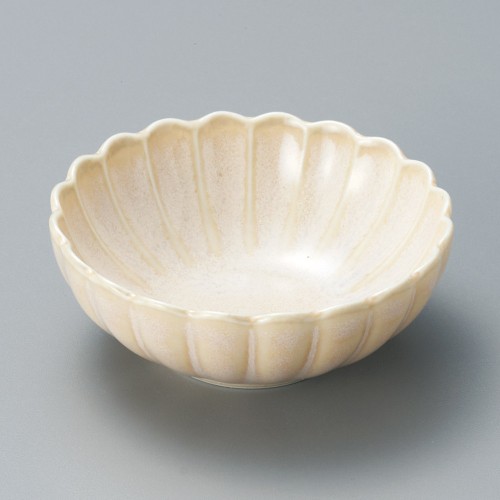 12840-601 菊型白うのふ9㎝鉢|業務用食器カタログ陶里30号