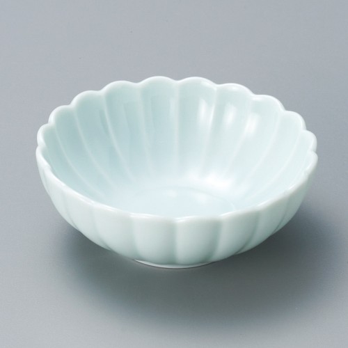 12841-601 菊型青磁9㎝鉢|業務用食器カタログ陶里30号