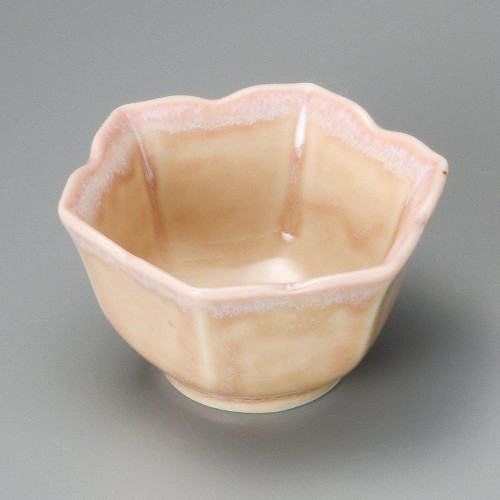 13316-541 うす紅桜六角桔梗型小付|業務用食器カタログ陶里30号