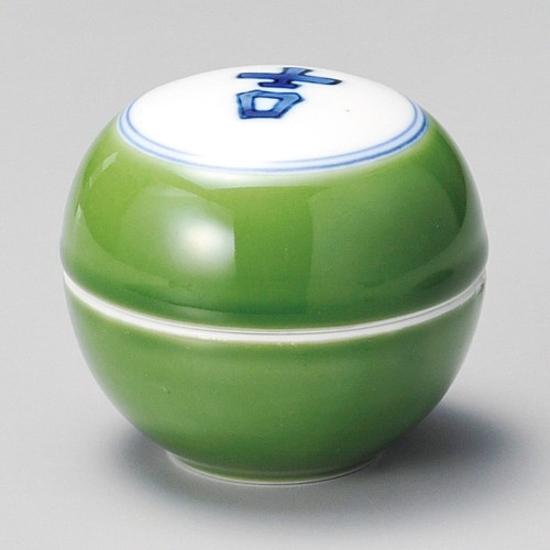 14118-401 天竜青磁吉文字蓋付珍味|業務用食器カタログ陶里30号