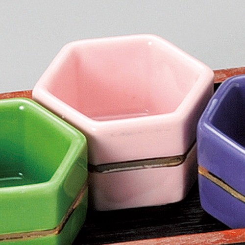 14238-451 六角珍味ピンク|業務用食器カタログ陶里30号