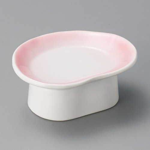 14723-131 ピンク吹高台珍味|業務用食器カタログ陶里30号
