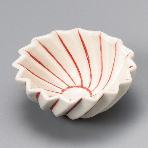 14925-131 赤絵ひねりフリル珍味|業務用食器カタログ陶里30号
