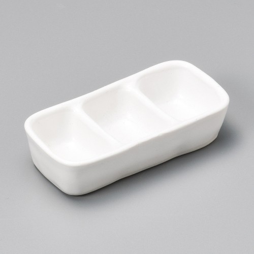 14937-191 白マットミニ三品盛|業務用食器カタログ陶里30号