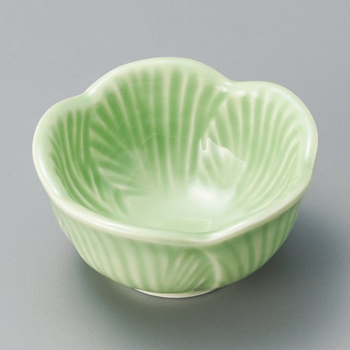 15043-131 グリーン葉型珍味|業務用食器カタログ陶里30号