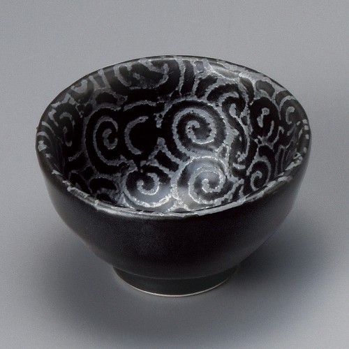 15115-601 銀彩黒唐草珍味|業務用食器カタログ陶里30号