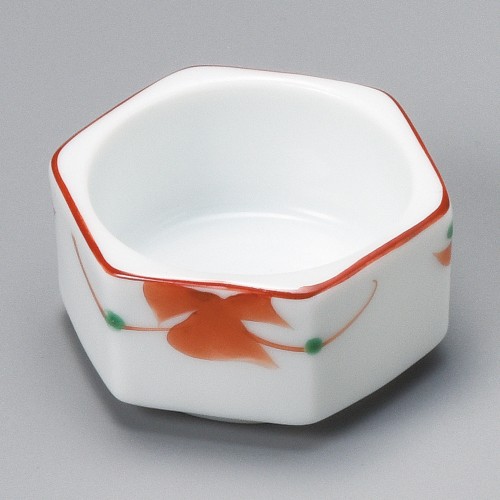 15236-191 赤絵六角珍味|業務用食器カタログ陶里30号