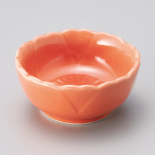 15301-461 オレンジ(内シベ)6.5㎝花形珍味|業務用食器カタログ陶里30号