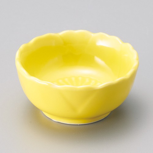 15302-461 イエロー(内シベ)6.5㎝花形珍味|業務用食器カタログ陶里30号