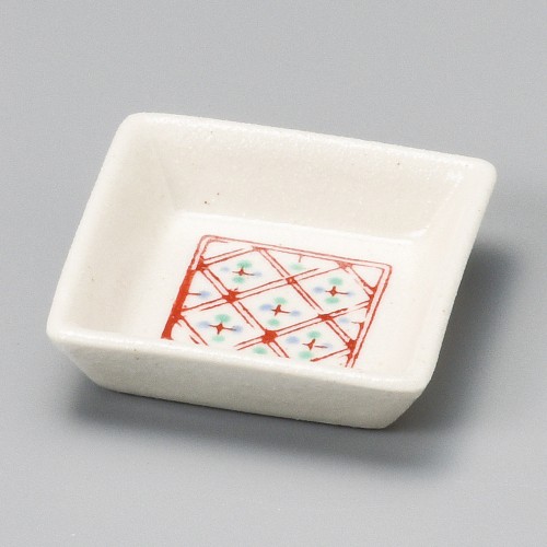 15407-131 赤絵紋角珍味|業務用食器カタログ陶里30号
