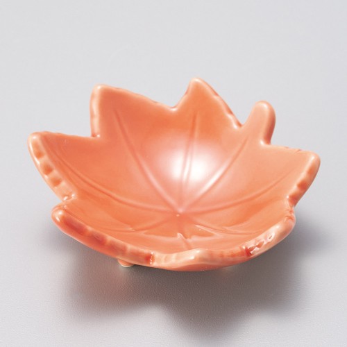 15433-461 オレンジ楓形小皿|業務用食器カタログ陶里30号