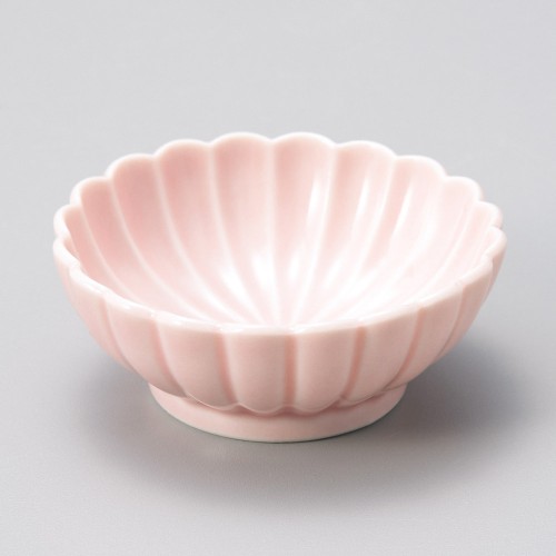 15448-461 ピンク釉菊形平珍味|業務用食器カタログ陶里30号