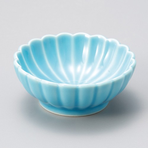 15449-461 トルコ釉菊形平珍味|業務用食器カタログ陶里30号