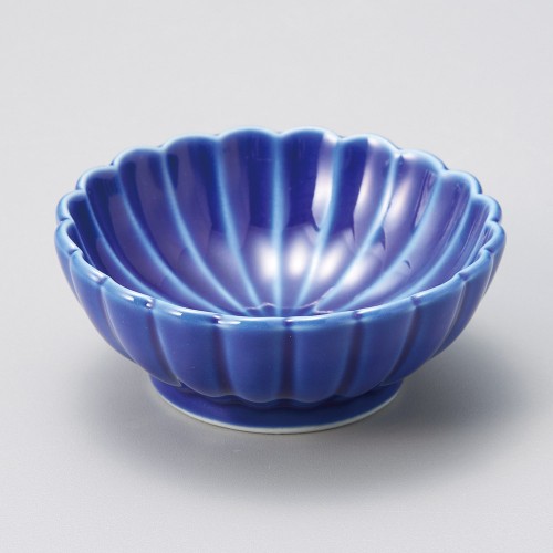 15450-461 ルリ釉菊形平珍味|業務用食器カタログ陶里30号