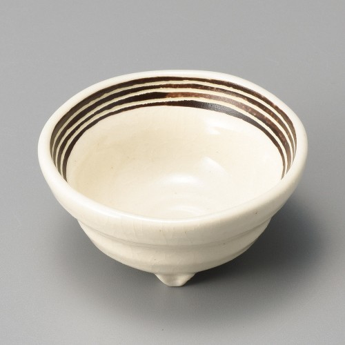 15516-451 志野ライン三つ足珍味|業務用食器カタログ陶里30号