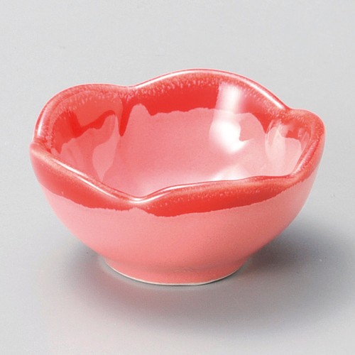 15519-051 レッド花型珍味|業務用食器カタログ陶里30号