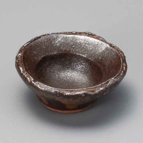 15541-541 黒灰釉平型珍味|業務用食器カタログ陶里30号