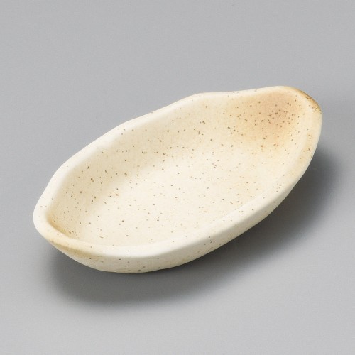 15550-601 白伊賀吹楕円珍味|業務用食器カタログ陶里30号