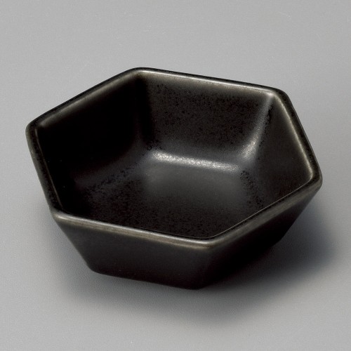 15551-341 黒六角珍味|業務用食器カタログ陶里30号