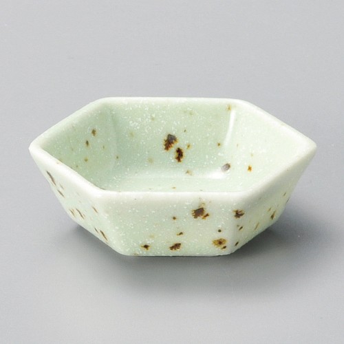 15703-451 鉄灰釉六角珍味|業務用食器カタログ陶里30号