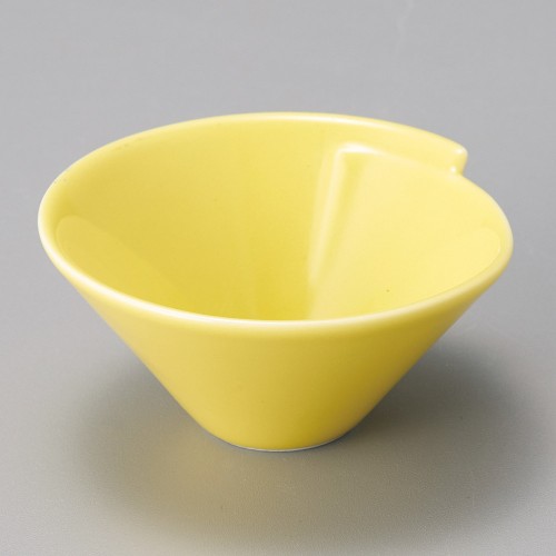 15803-191 黄釉ハス小付|業務用食器カタログ陶里30号