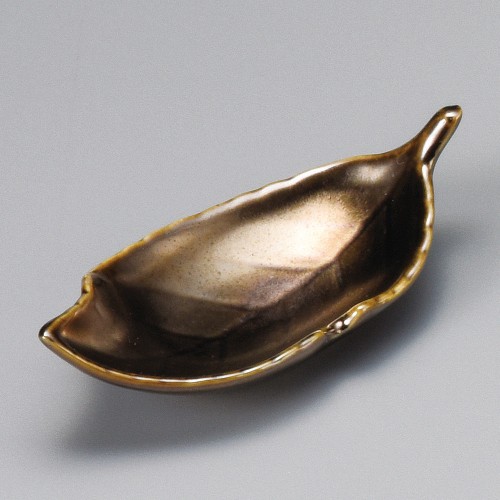 15830-541 黒銀彩木の葉珍味|業務用食器カタログ陶里30号