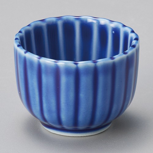 15843-461 ルリ釉菊形丸珍味|業務用食器カタログ陶里30号