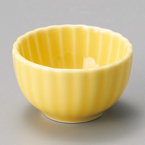 15911-461 黄釉菊形豆珍味(深)|業務用食器カタログ陶里30号
