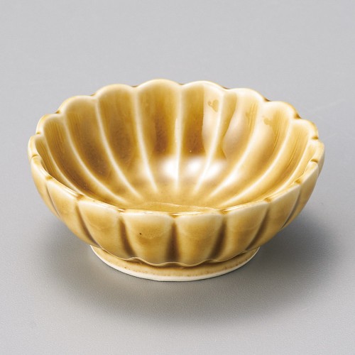 15917-131 黄瀬戸菊型珍味|業務用食器カタログ陶里30号