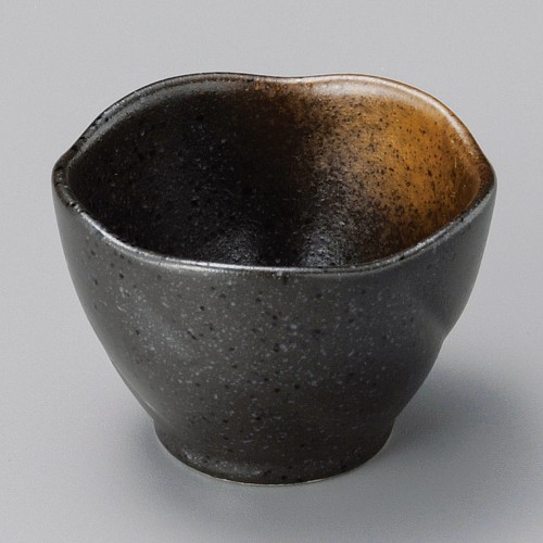 16002-121 黒備前金茶梅形珍味|業務用食器カタログ陶里30号