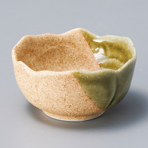 16129-601 伊賀オリべ掛け花形小付|業務用食器カタログ陶里30号